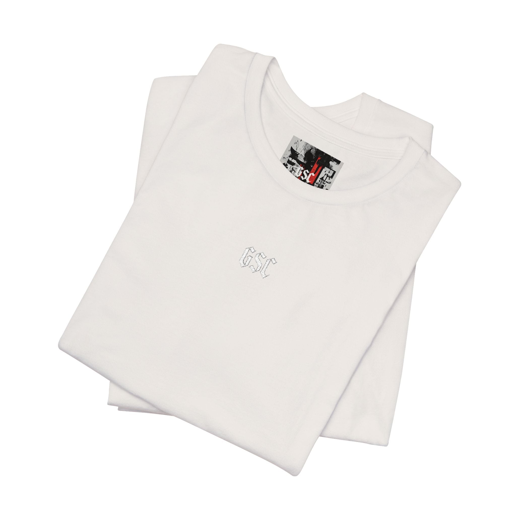 Tee.06 — Flag embroidery on the sleeve and Logo on the chest - GSC Studio Product