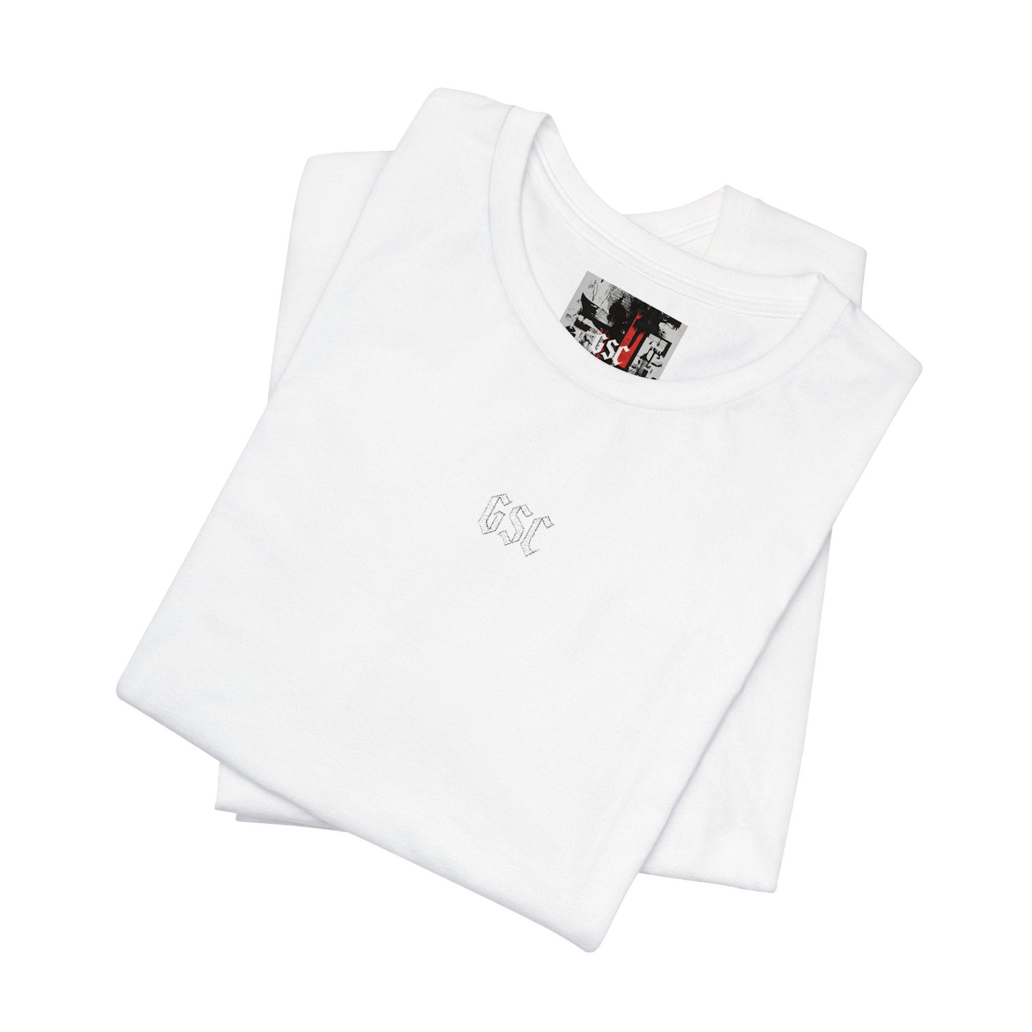 Tee.06 — Flag embroidery on the sleeve and Logo on the chest - GSC Studio Product
