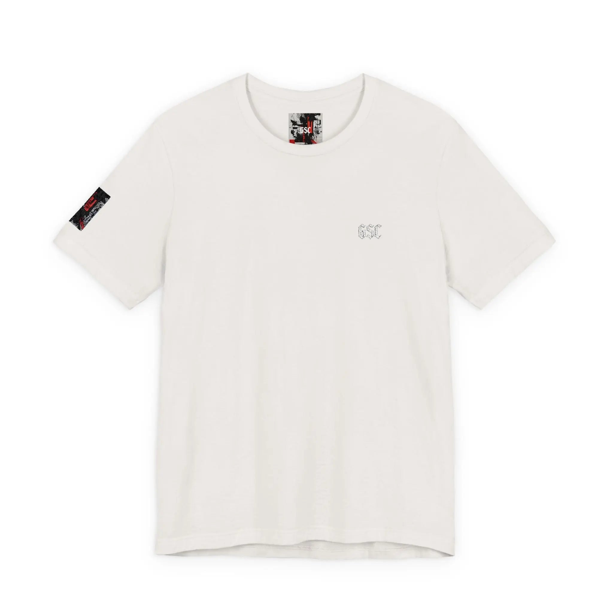 Tee.04 — Flag embroidery on sleeve and Logo on heart - GSC Studio Product - Abbigliamento Streetwear
